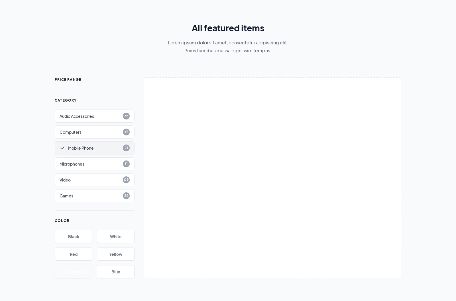 Filters component screenshot