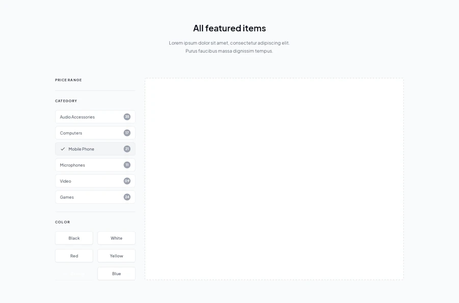 Filters component screenshot