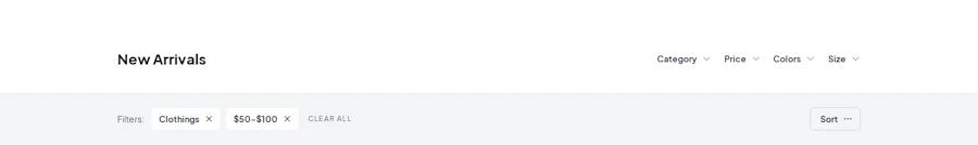 Filters component screenshot