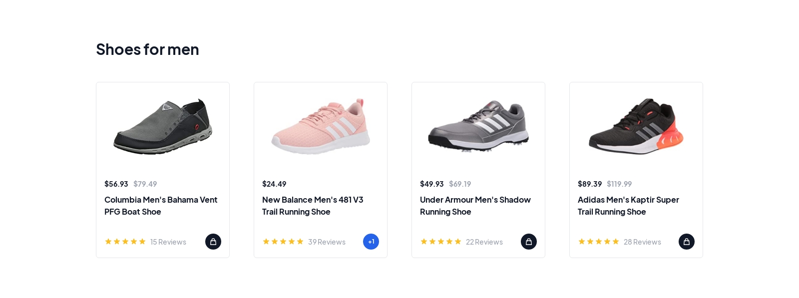 Products component screenshot