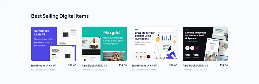 Products component screenshot