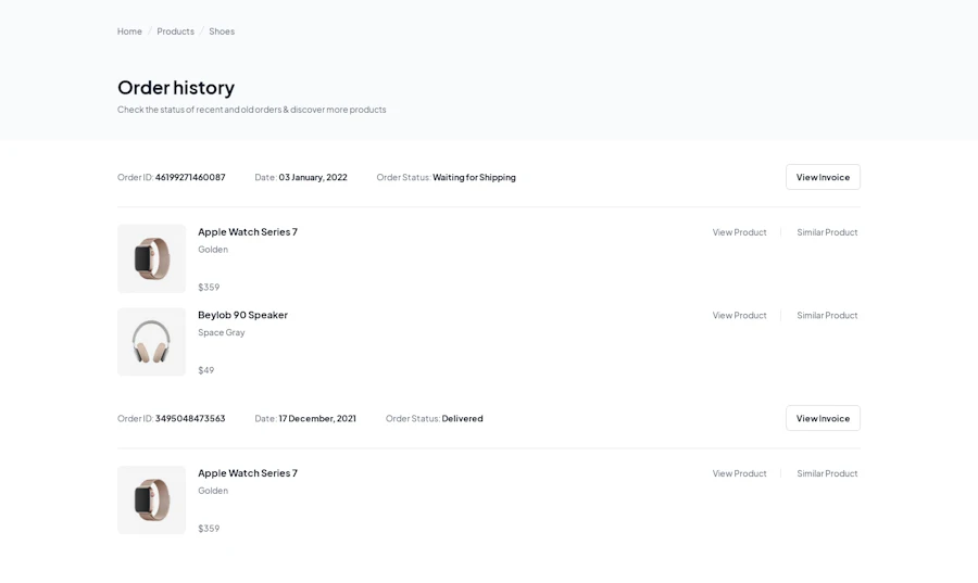 Order Details component screenshot