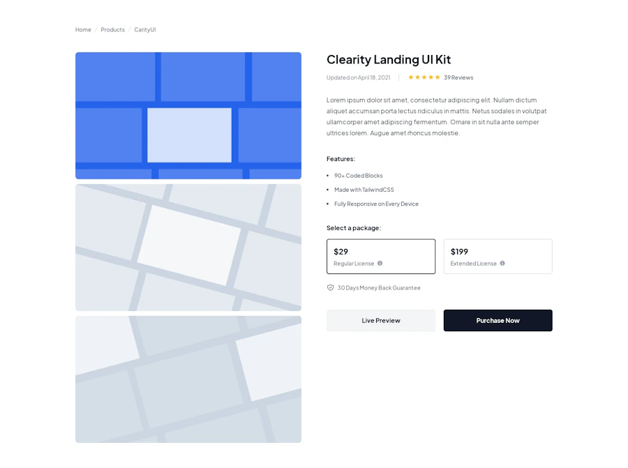 Product Details component screenshot