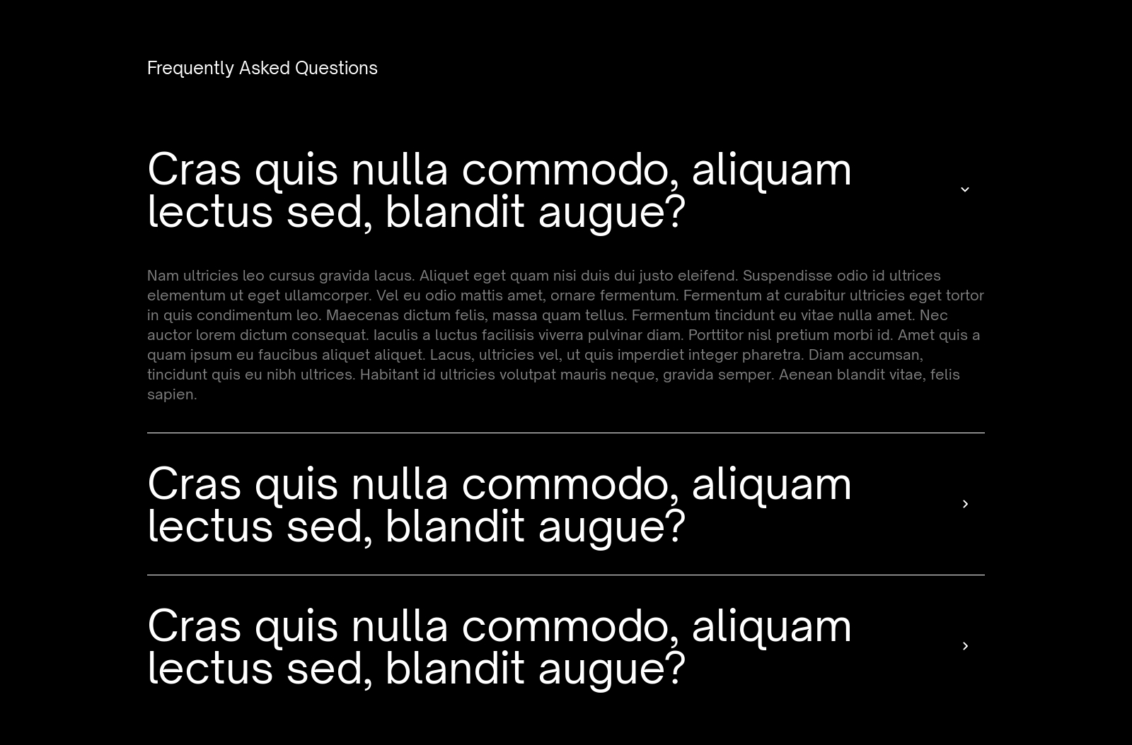 Faq component screenshot