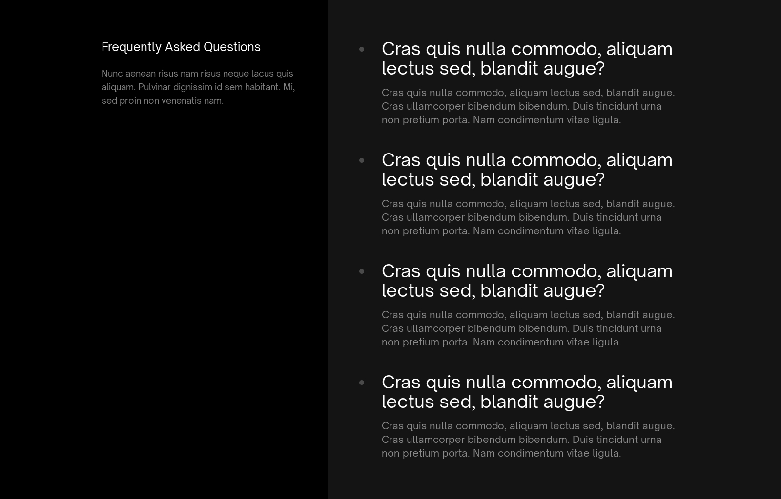 Faq component screenshot