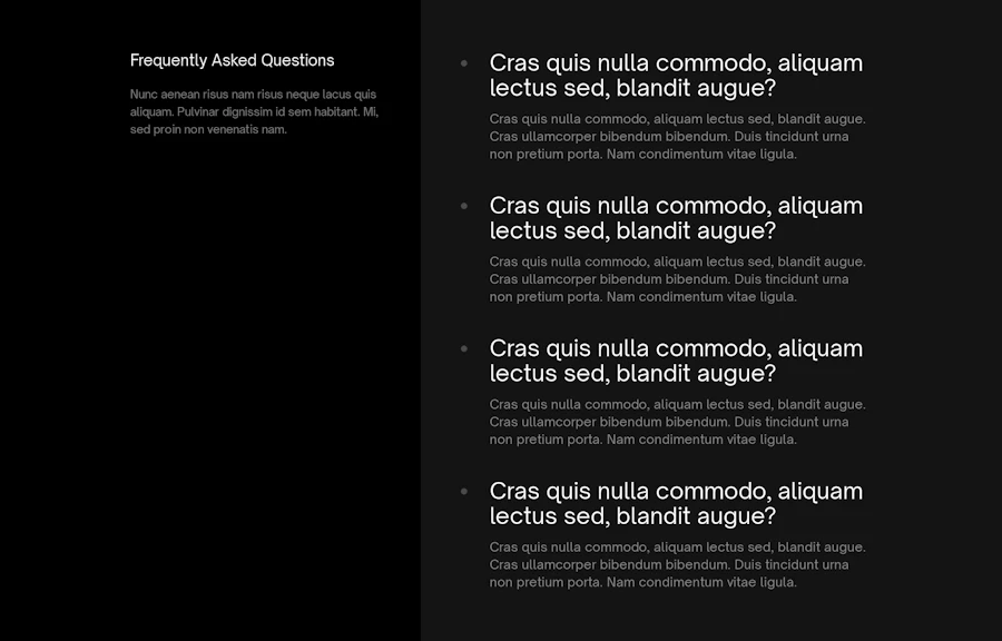 Faq component screenshot