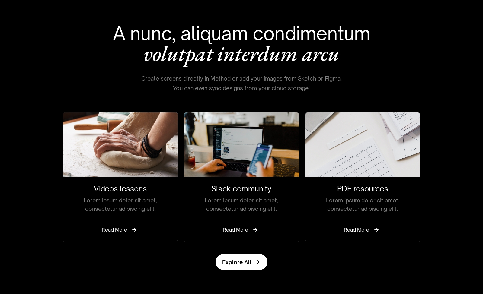 Feature component screenshot