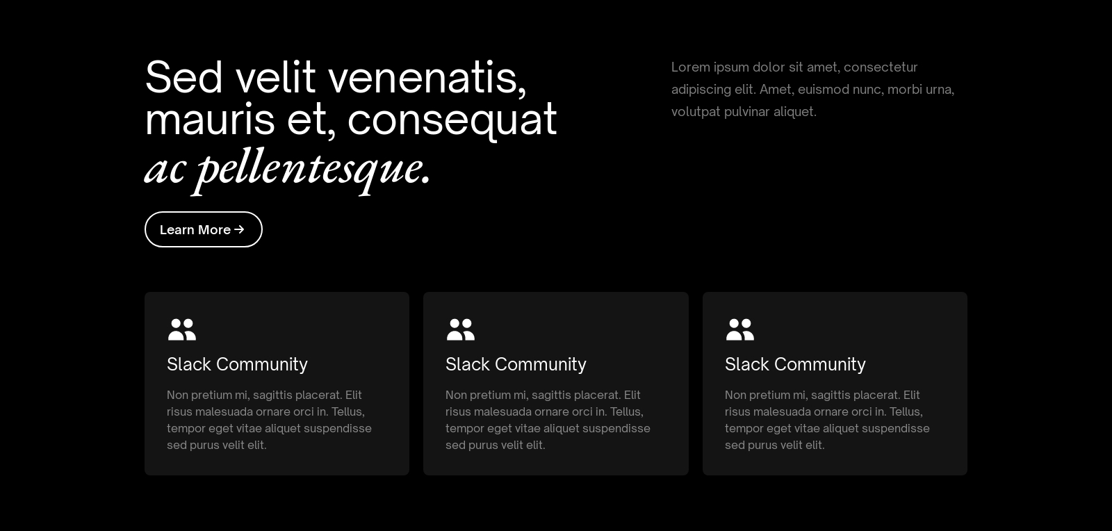 Feature component screenshot