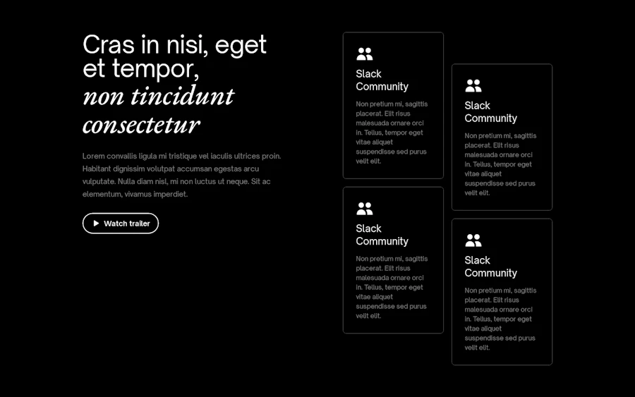 Feature component screenshot