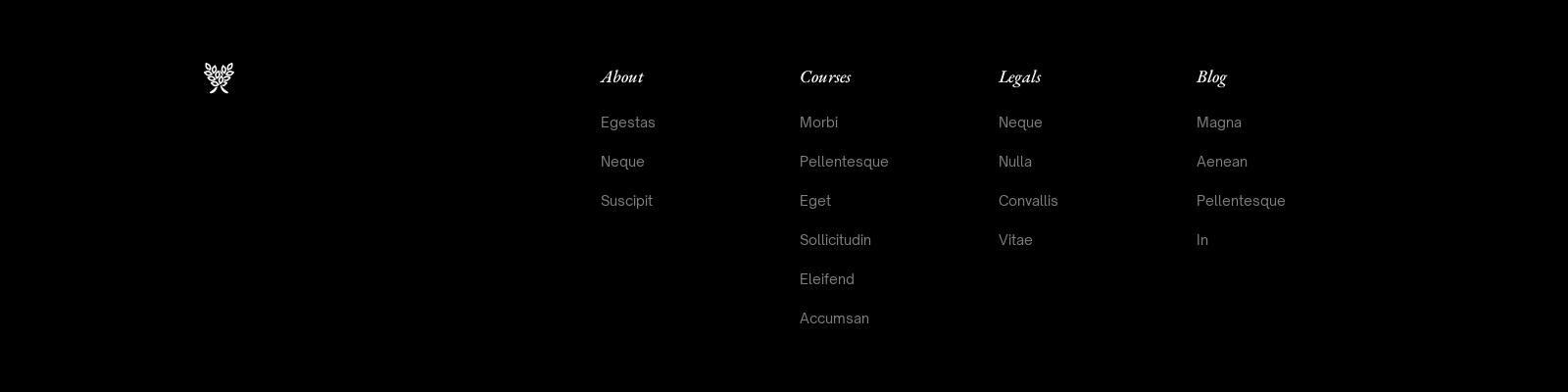 Footer component screenshot