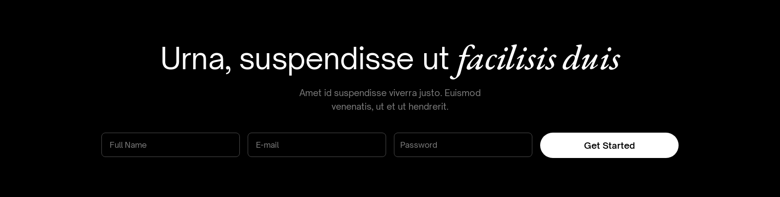 Signup component screenshot