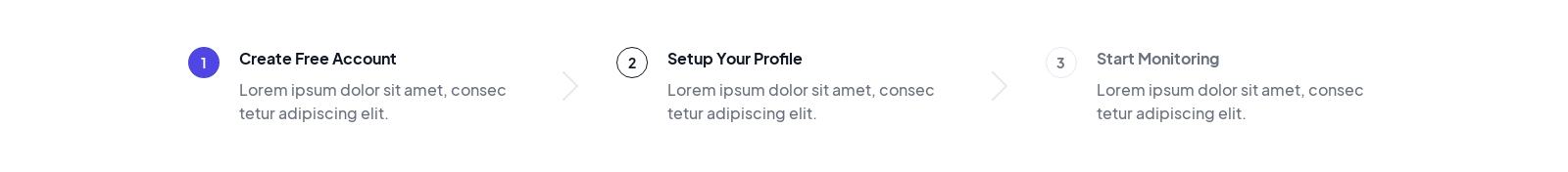 Dashboard Steps component screenshot