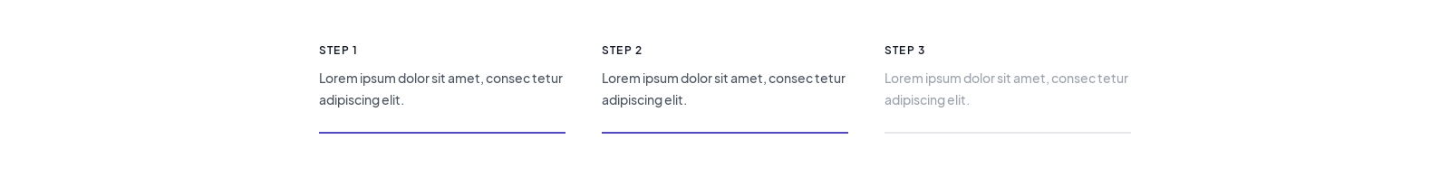 Dashboard Steps component screenshot