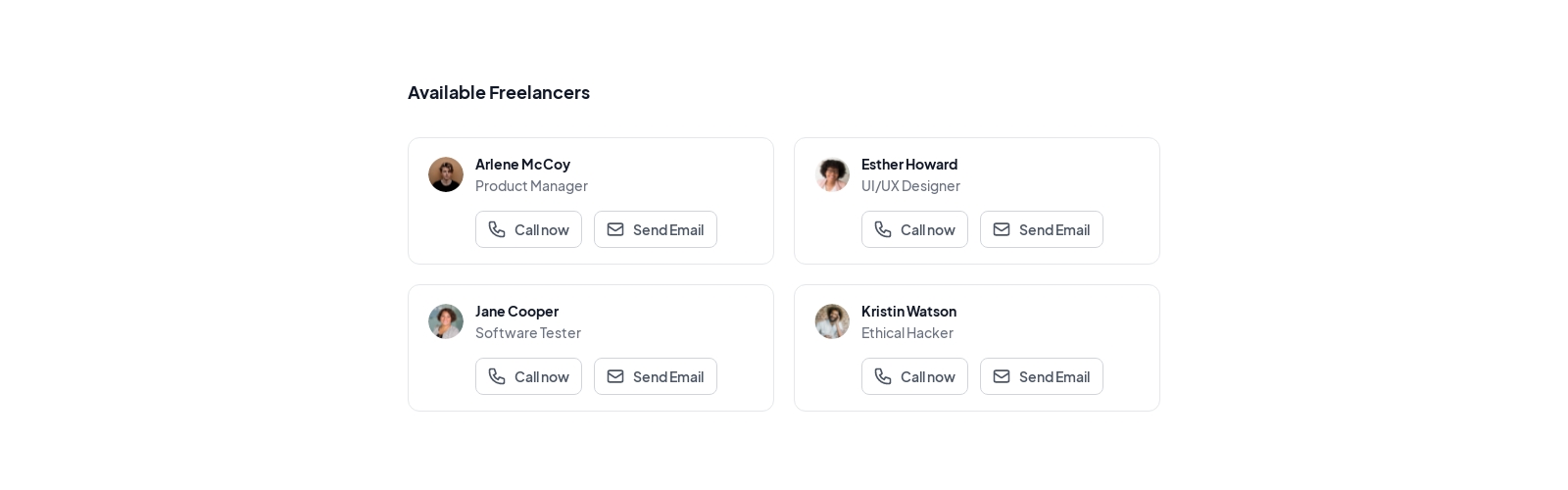 Table Grid component screenshot