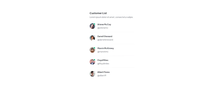 Table Stacks component screenshot