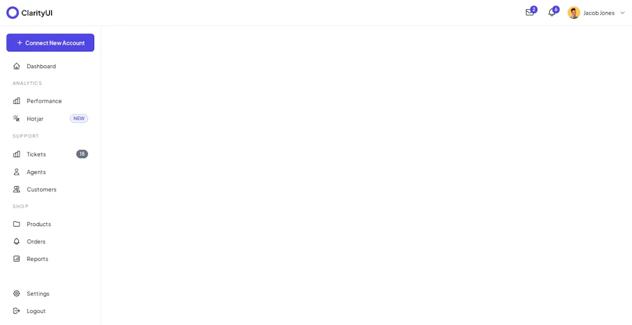Vertical Menu component screenshot