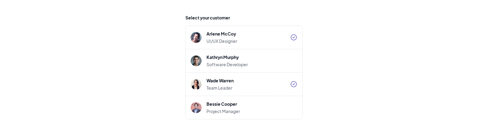 Select Box component screenshot