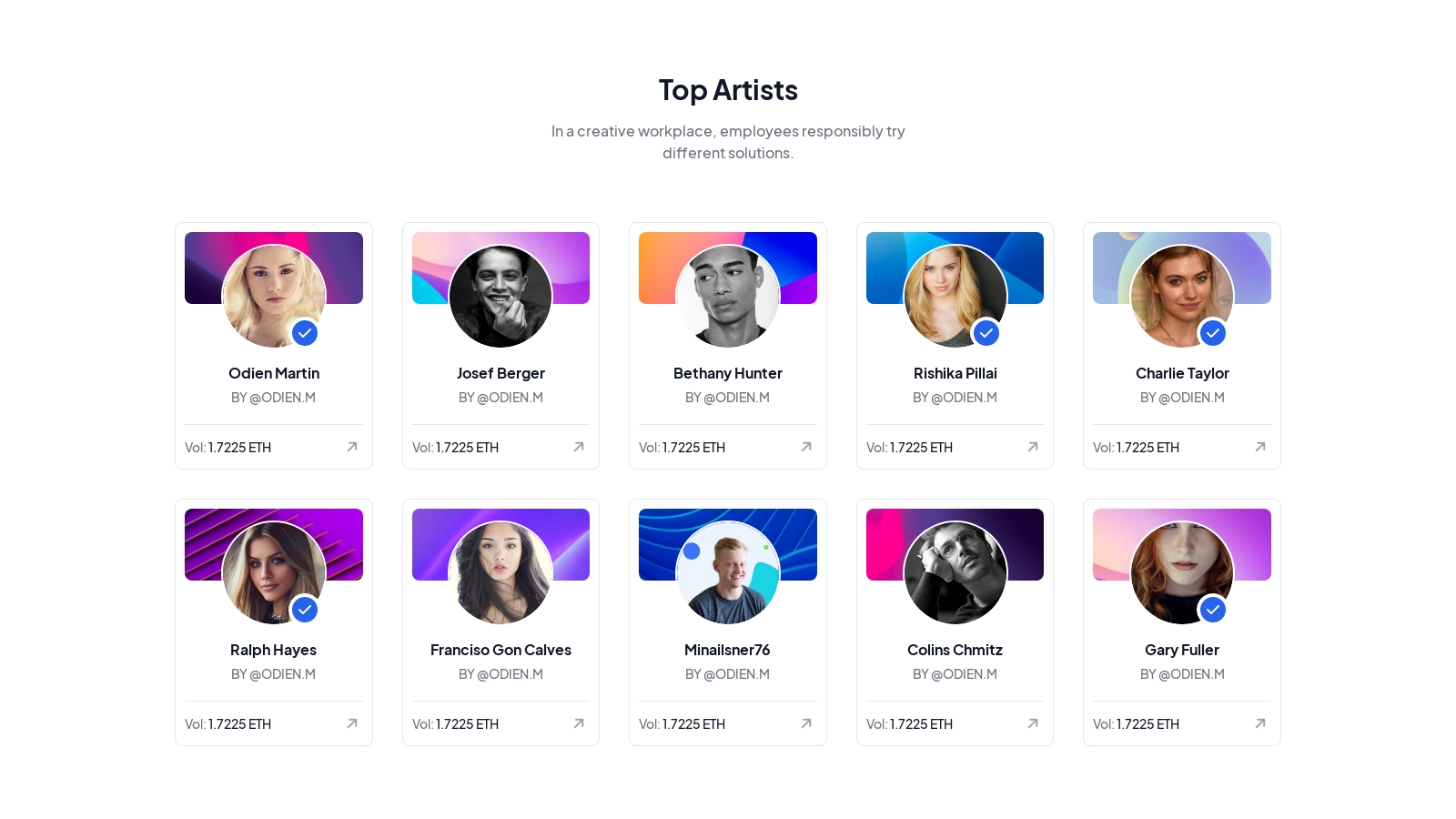 Authors component screenshot