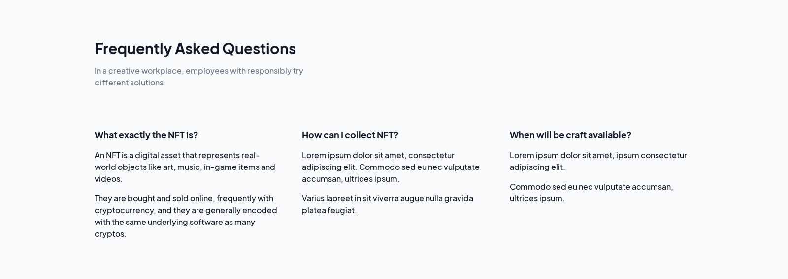 Faq component screenshot