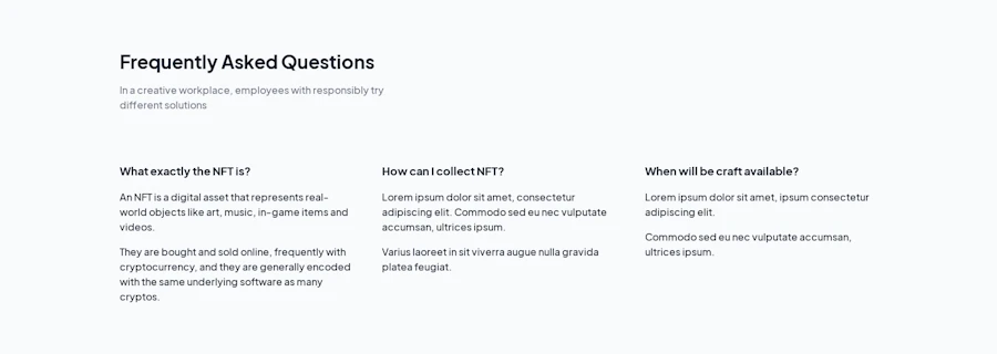 Faq component screenshot