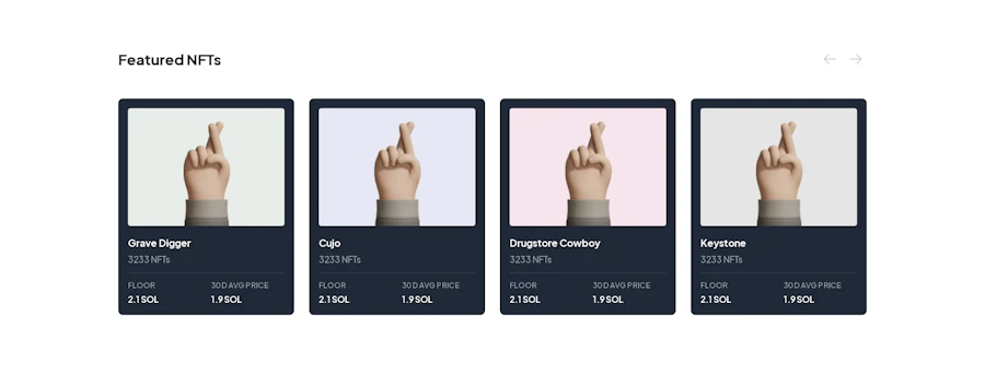 Featured Drops component screenshot