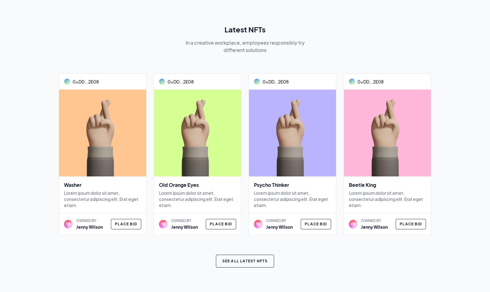 Featured Drops component screenshot