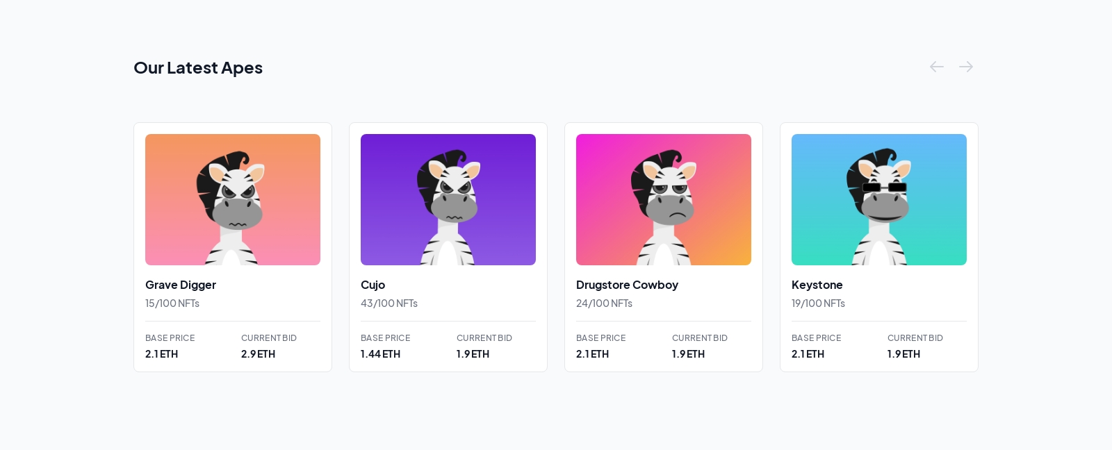 Featured Drops component screenshot