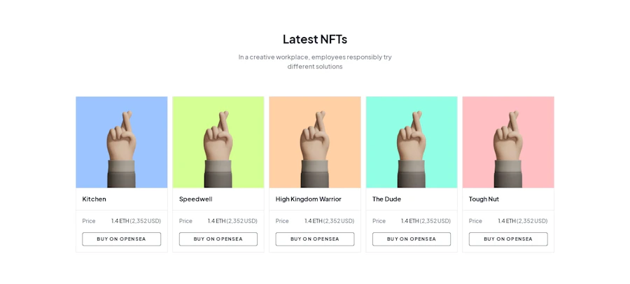 Featured Drops component screenshot