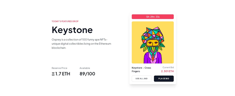 Featured Drops component screenshot