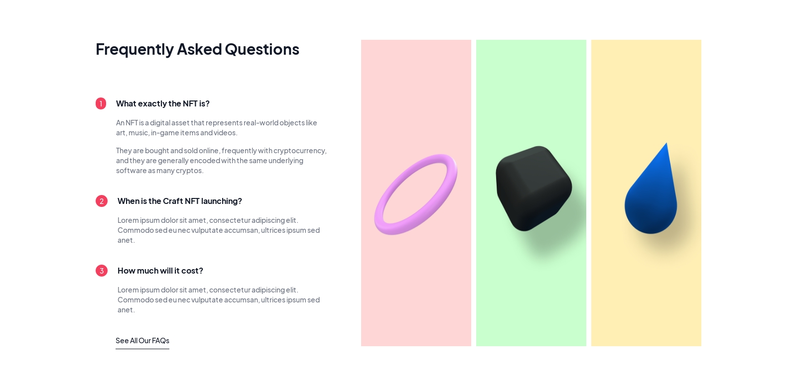 Faq component screenshot