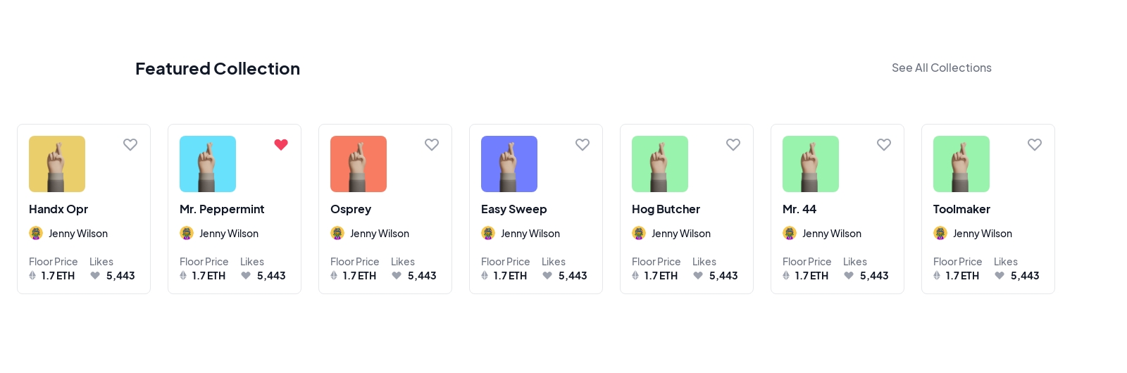 Featured Drops component screenshot