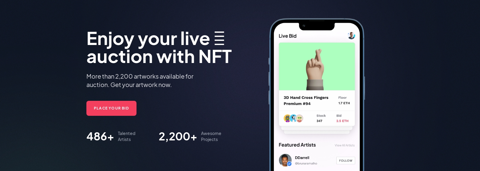 Nft Hero component screenshot