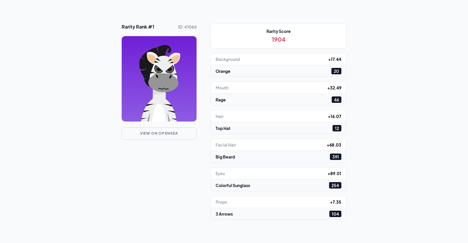 Rarity component screenshot