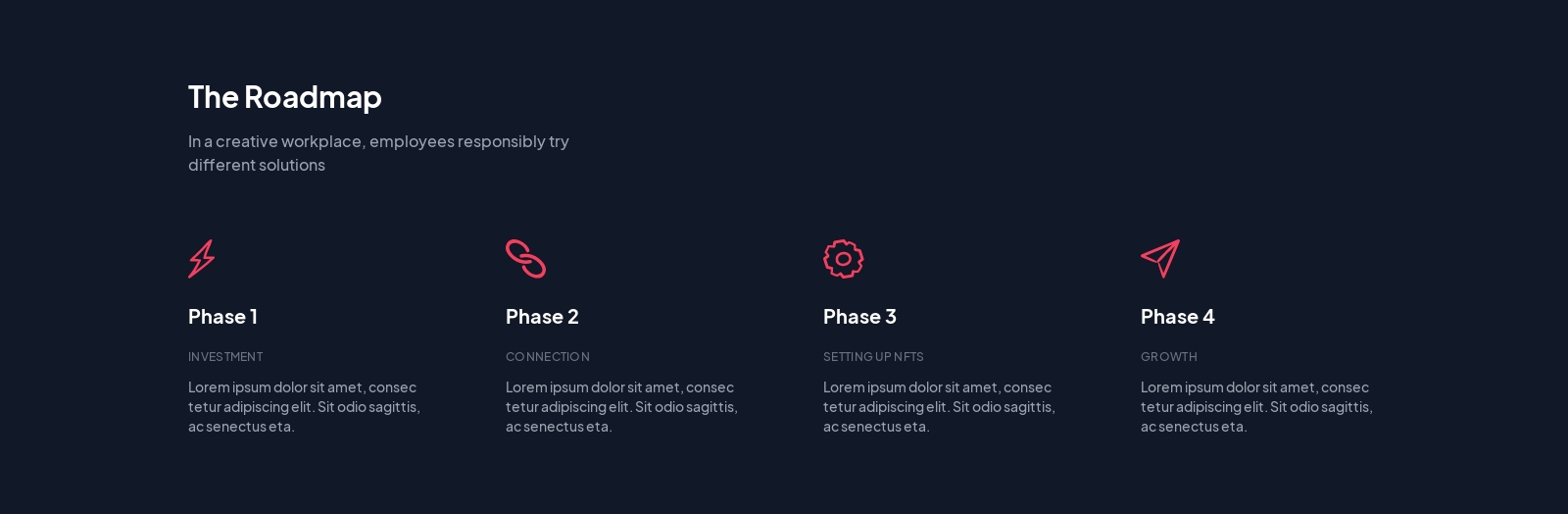 Roadmap component screenshot