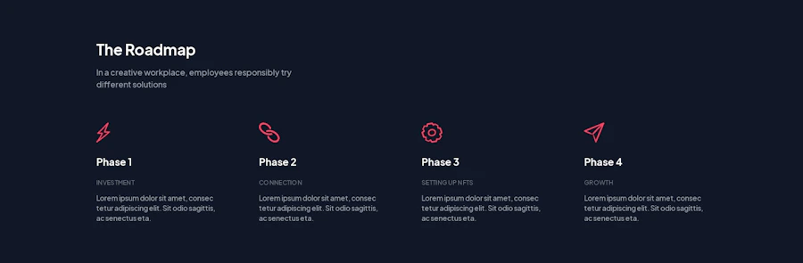 Roadmap component screenshot