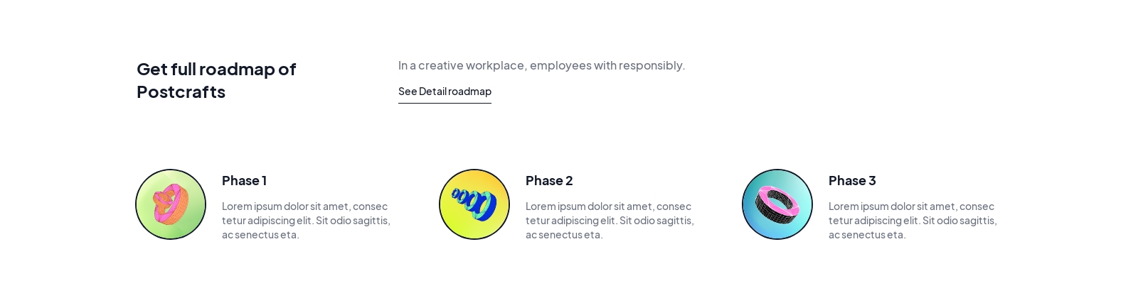 Roadmap component screenshot