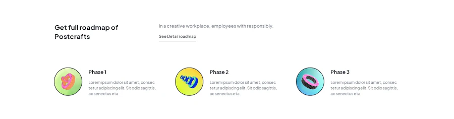 Roadmap component screenshot