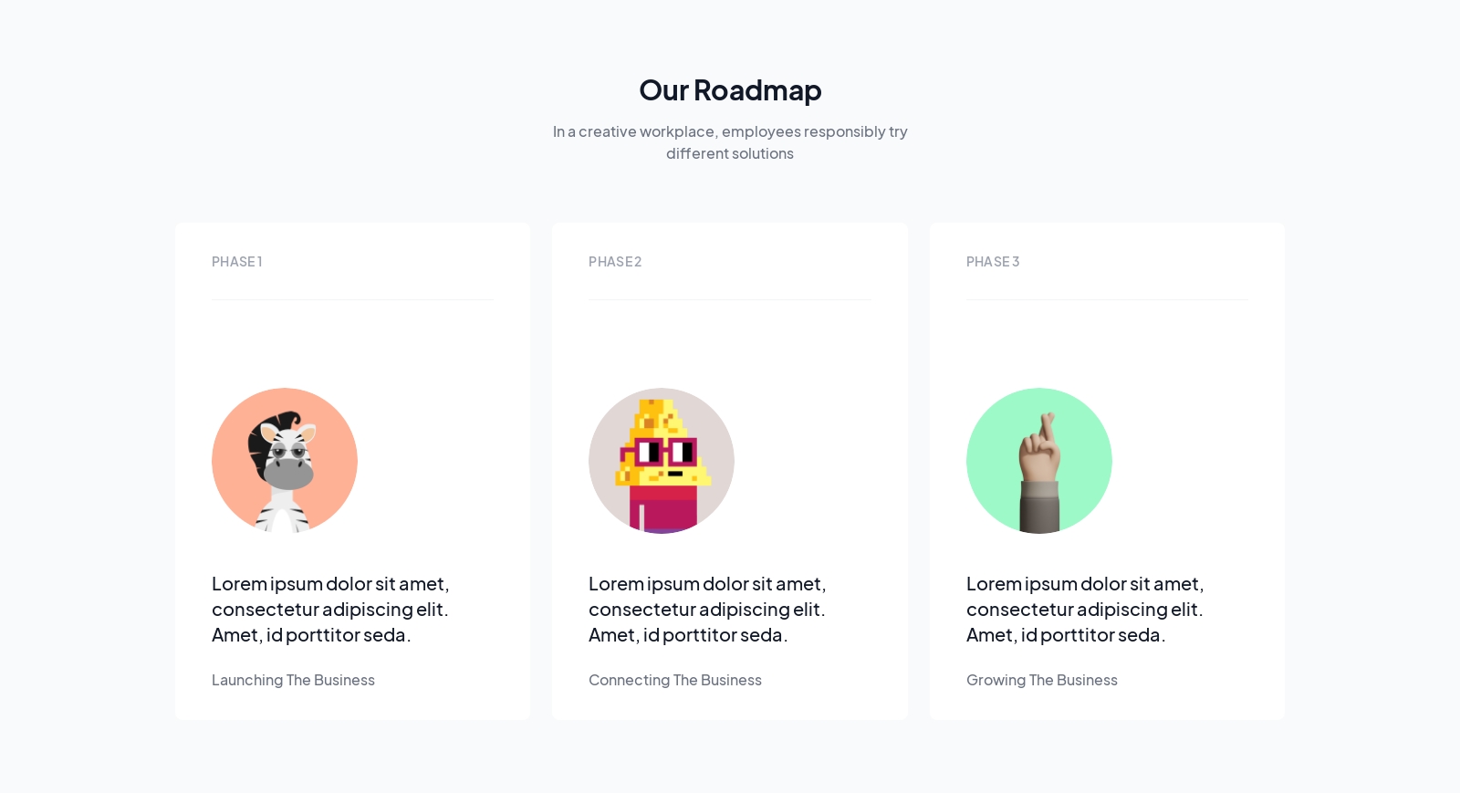 Roadmap component screenshot