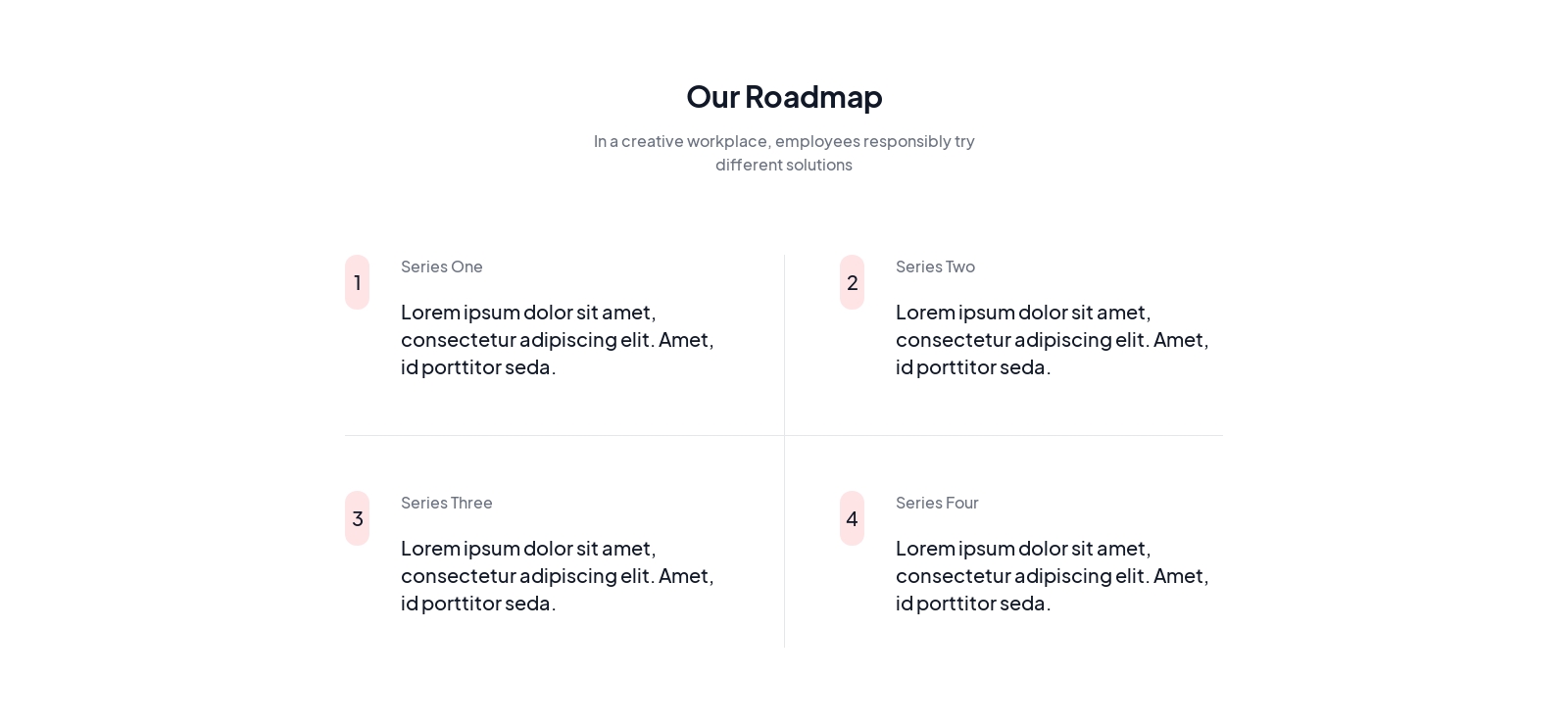 Roadmap component screenshot