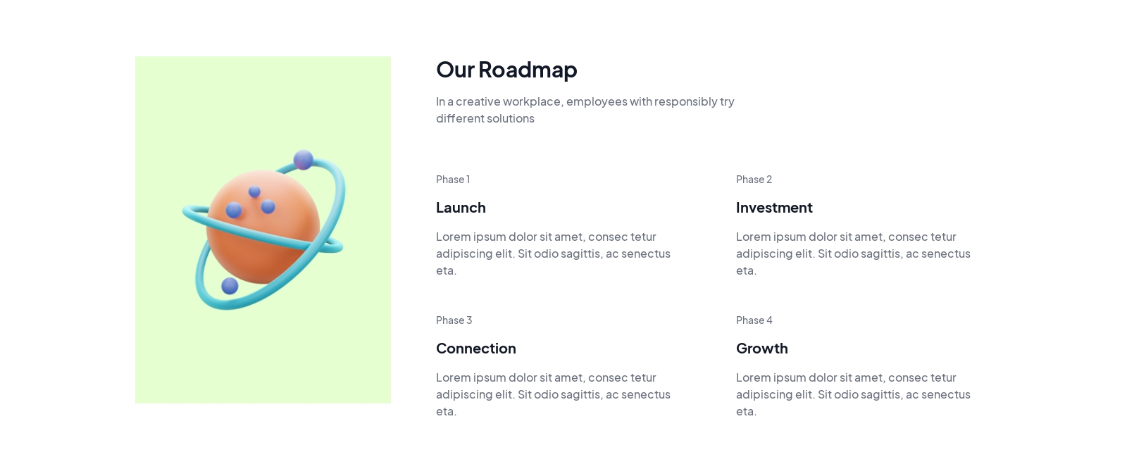 Roadmap component screenshot