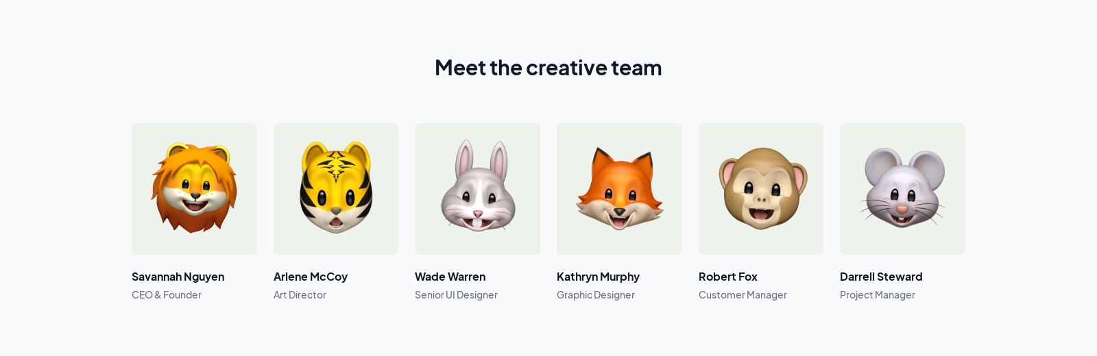 Nft Team component screenshot