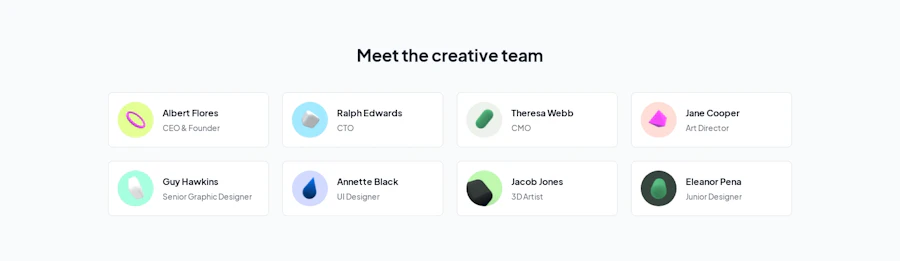 Nft Team component screenshot