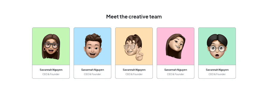 Nft Team component screenshot