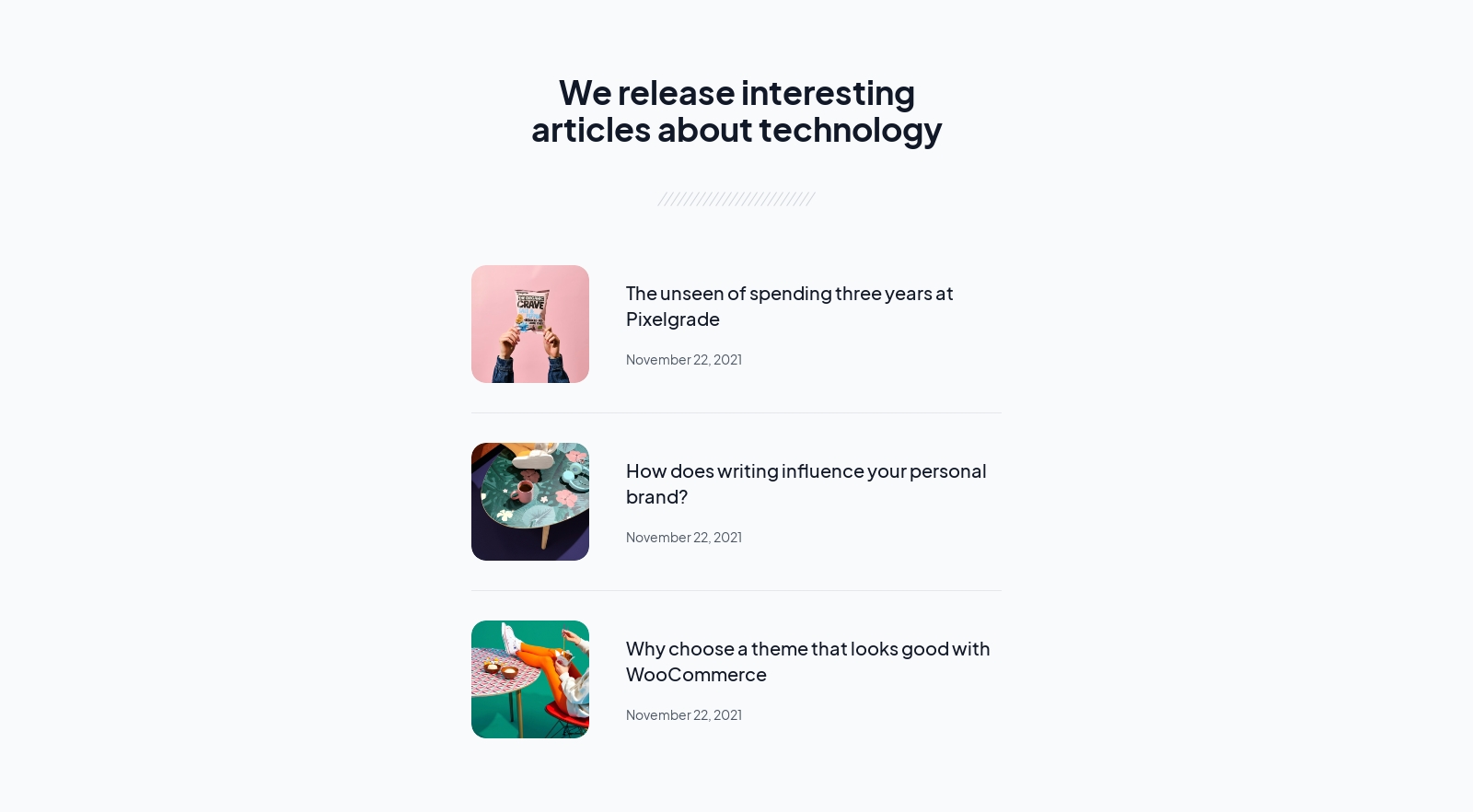 Blog Items component screenshot