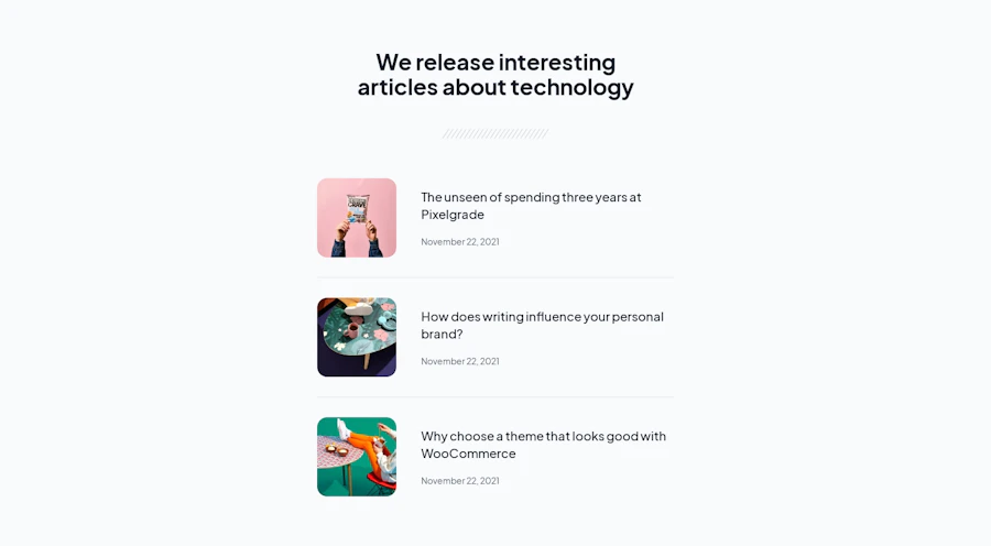 Blog Items component screenshot