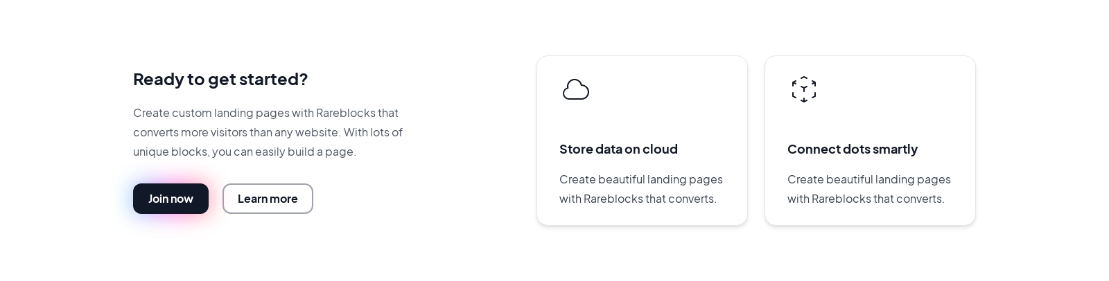 Call To Action component screenshot