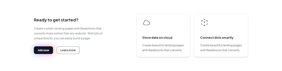 Call To Action component screenshot
