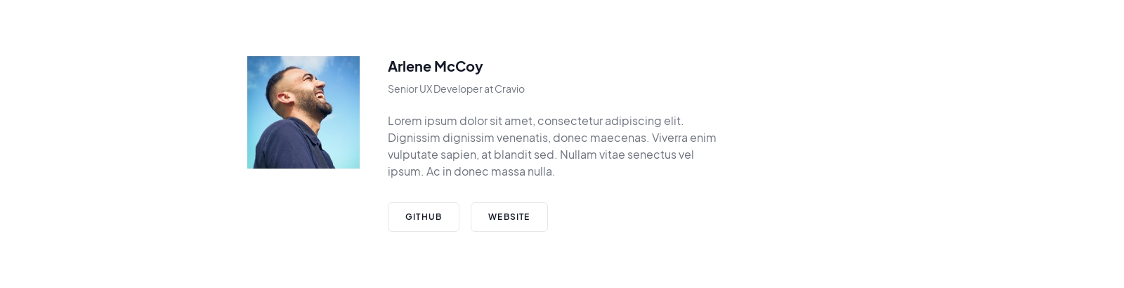 Blog Author component screenshot