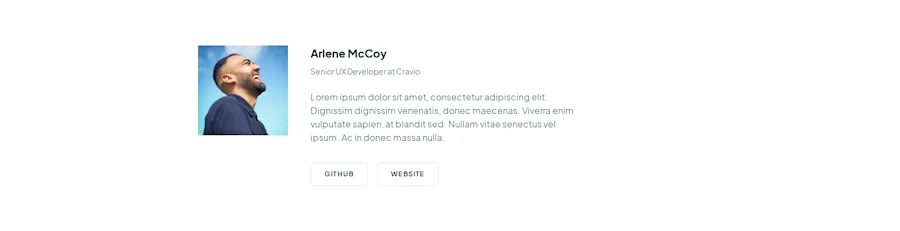 Blog Author component screenshot