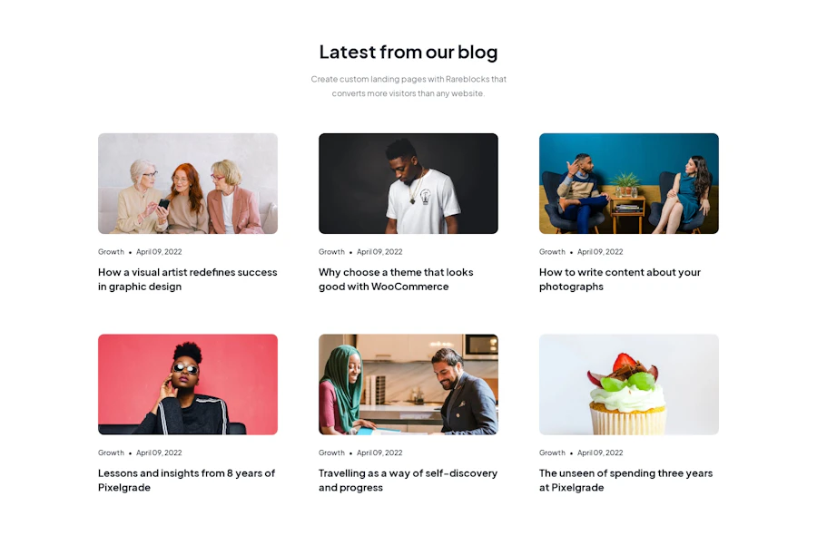 Blog Grid component screenshot